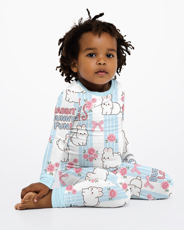 Hoppy Friends Bamboo Two Piece Long Sleeve Pajama Set