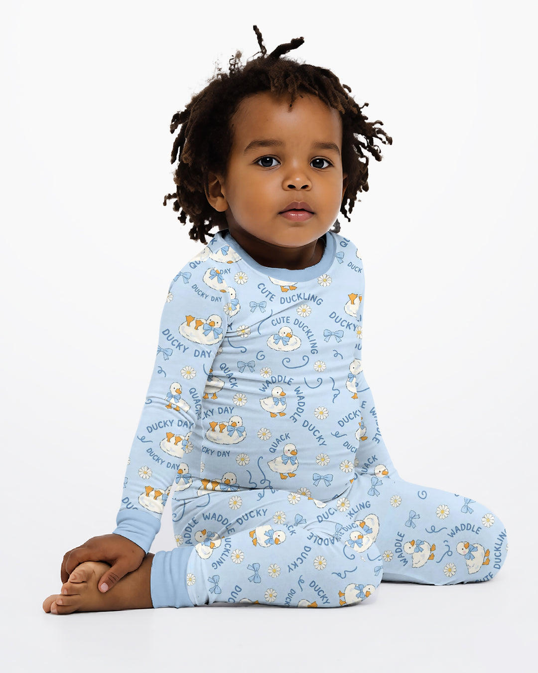 Happy Ducky Day Bamboo Two Piece Long Sleeve Pajama Set