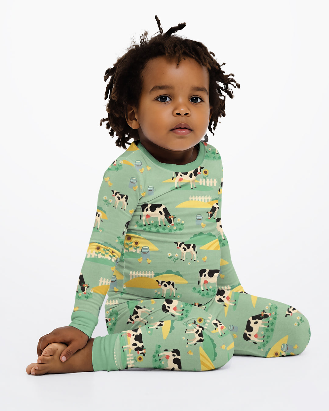 Pasture Sunlit Waltz Bamboo Two Piece Long Sleeve Pajama Set