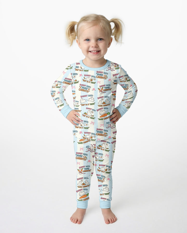 Hop To It Bamboo Two Piece Long Sleeve Pajama Set
