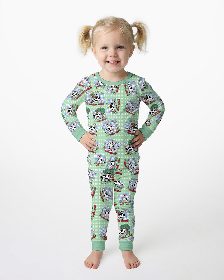 Udder Chaos Bamboo Two Piece Long Sleeve Pajama Set