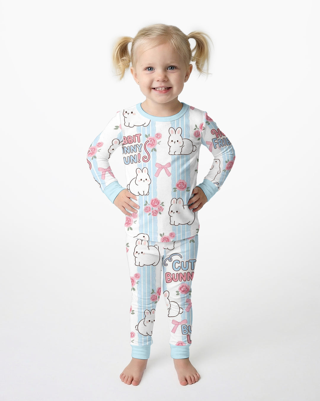 Hoppy Friends Bamboo Two Piece Long Sleeve Pajama Set