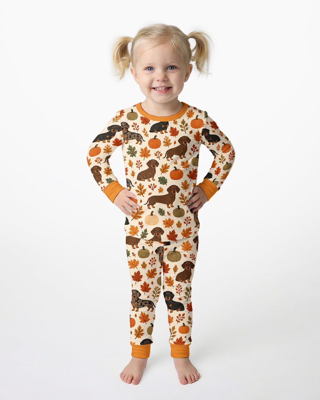 Short Legs Big Autumn Bamboo Two Piece Long Sleeve Pajama Set
