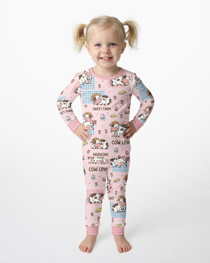 Drowned In Buttercream Bamboo Two Piece Long Sleeve Pajama Set