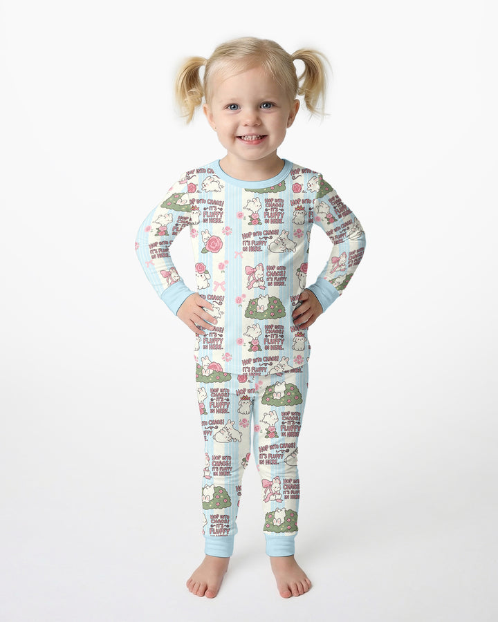 Hop Into Chaos Bamboo Two Piece Long Sleeve Pajama Set