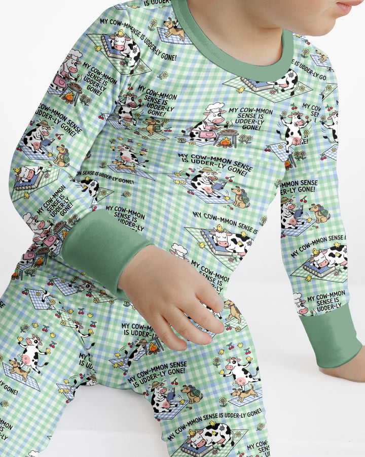 Common Sense Is Udderly Gone Bamboo Two Piece Long Sleeve Pajama Set