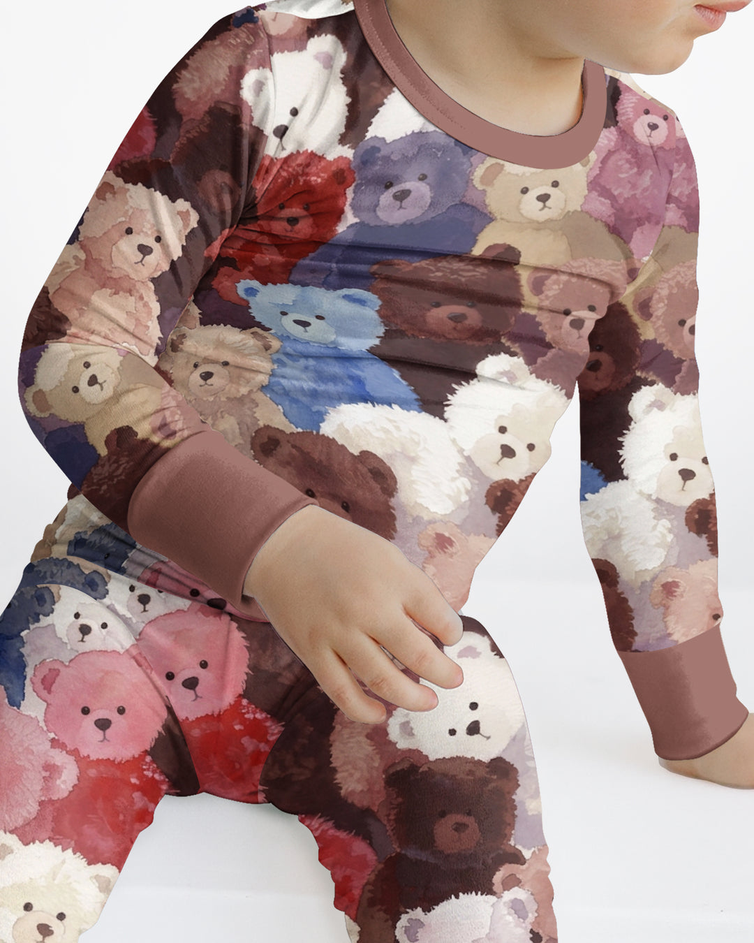 Teddy Bear Hug Jam Bamboo Two Piece Long Sleeve Pajama Set