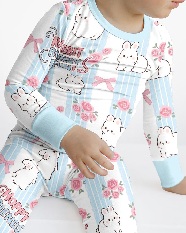 Hoppy Friends Bamboo Two Piece Long Sleeve Pajama Set