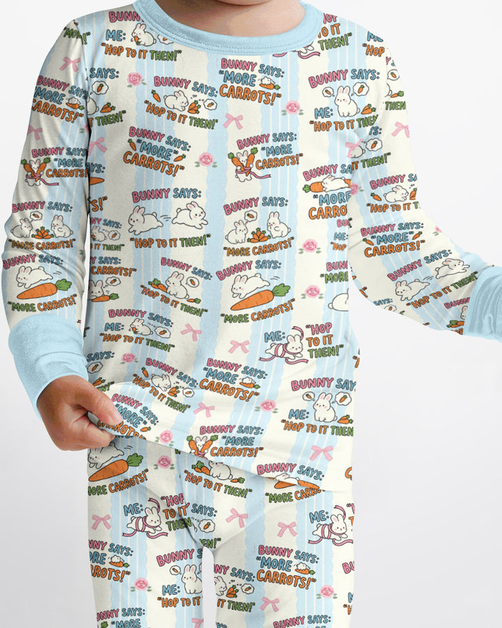 Hop To It Bamboo Two Piece Long Sleeve Pajama Set