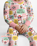 Custom Name The Milkshake Secret Society Bamboo Two Piece Long Sleeve Pajama Set