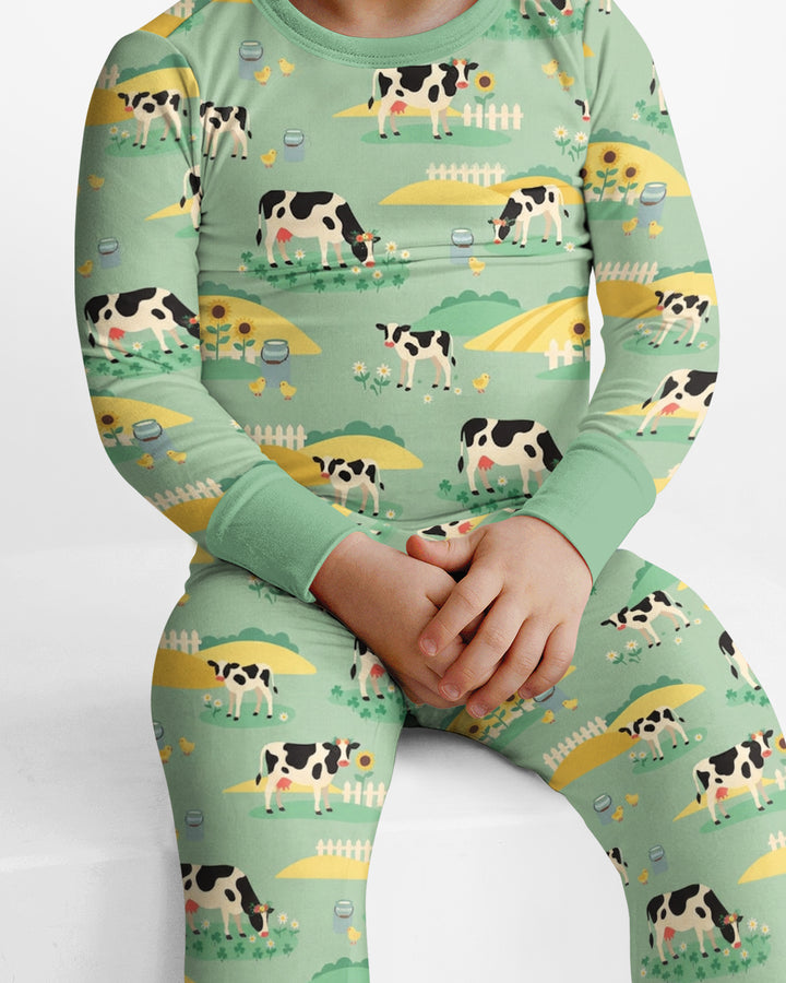 Pasture Sunlit Waltz Bamboo Two Piece Long Sleeve Pajama Set