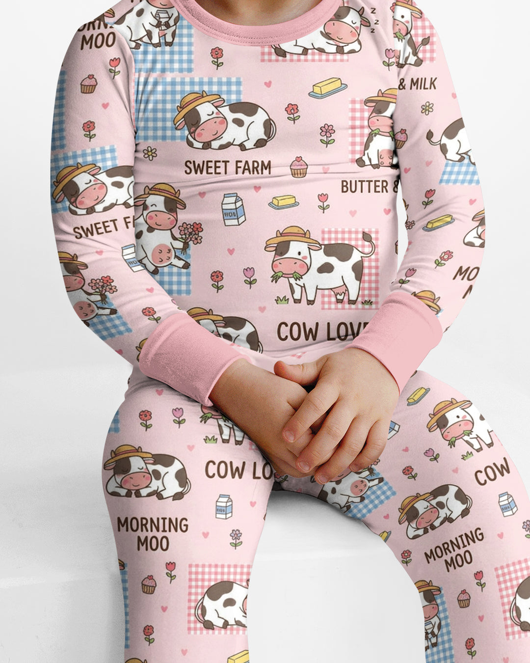 Drowned In Buttercream Bamboo Two Piece Long Sleeve Pajama Set
