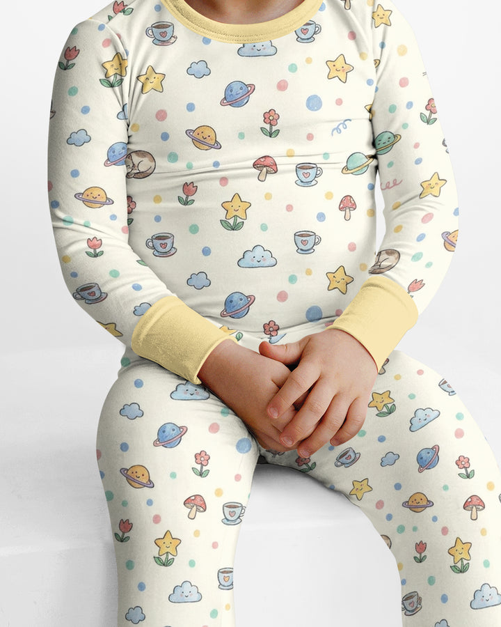 Lazy Cats Universe Bamboo Two Piece Long Sleeve Pajama Set