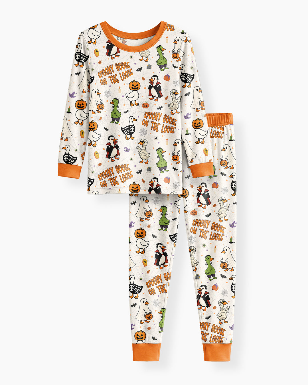Spooky Goose on the Loose Bamboo Two Piece Long Sleeve Pajama Set
