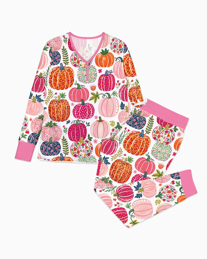 Pumpkin Patch Party Bamboo Women Pajama Set