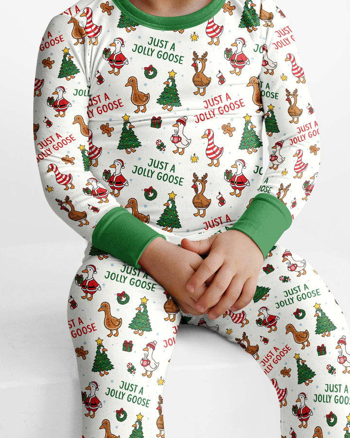 Just A Jolly Goose Bamboo Two Piece Long Sleeve Pajama Set