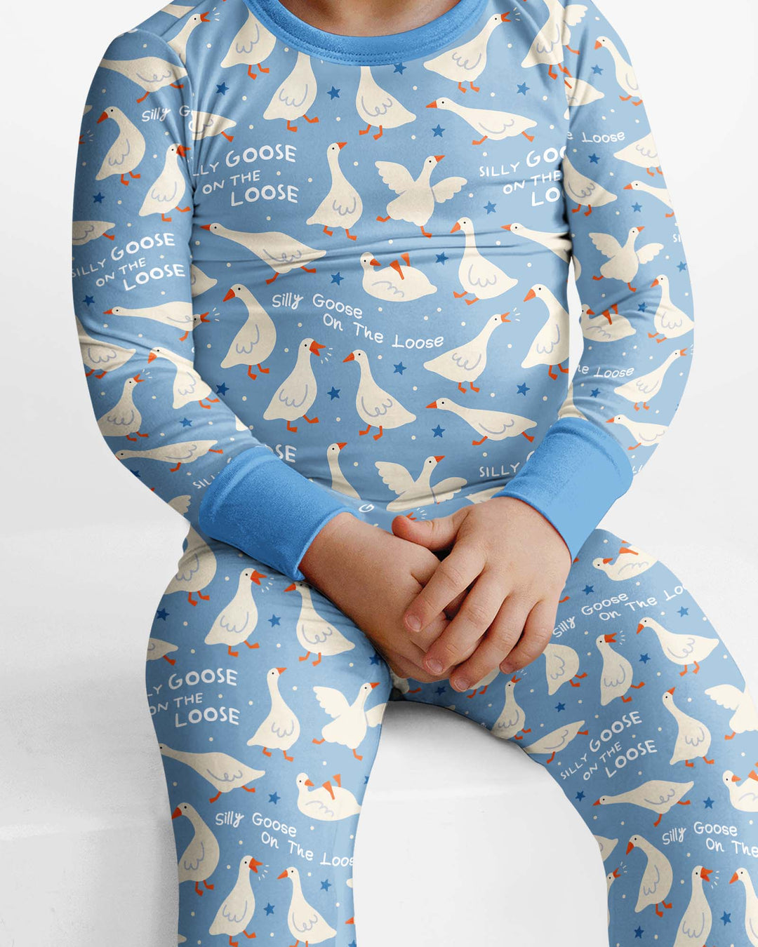 Silly Goose On The Loose Bamboo Two Piece Long Sleeve Pajama Set