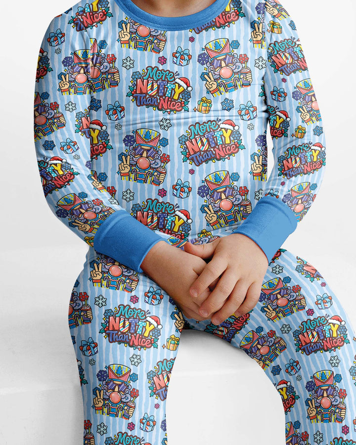 More Nutty Than Nice Bamboo Two Piece Long Sleeve Pajama Set