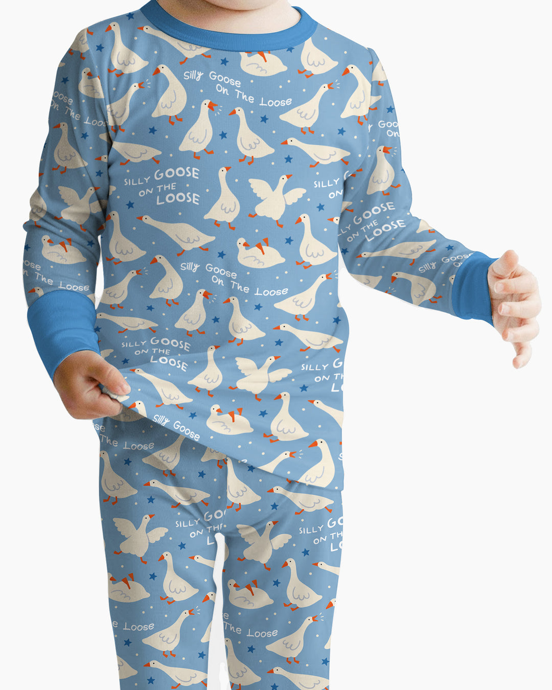 Silly Goose On The Loose Bamboo Two Piece Long Sleeve Pajama Set