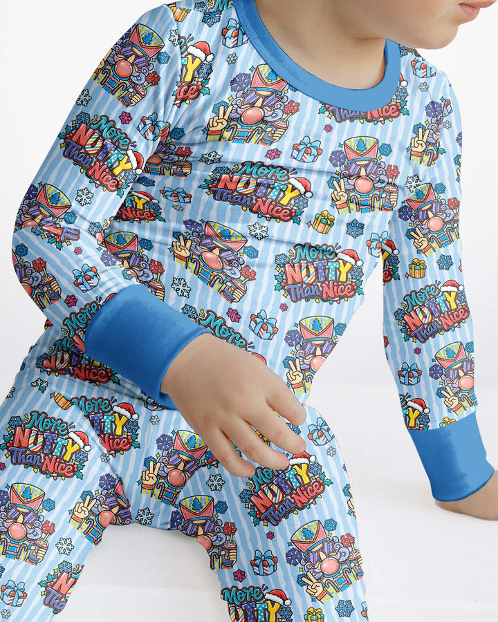 More Nutty Than Nice Bamboo Two Piece Long Sleeve Pajama Set