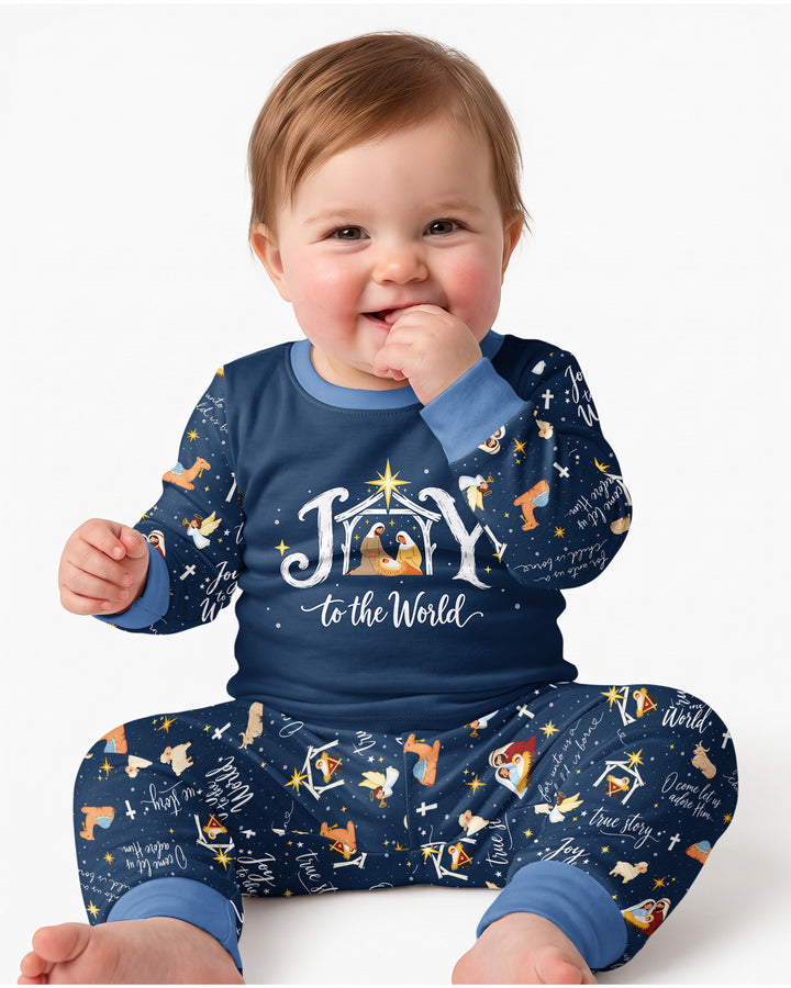 Joy To The World Bamboo Two Piece Long Sleeve Pajama Set