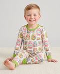 Nativity Jesus Is The Reason Bamboo Two Piece Long Sleeve Pajama Set