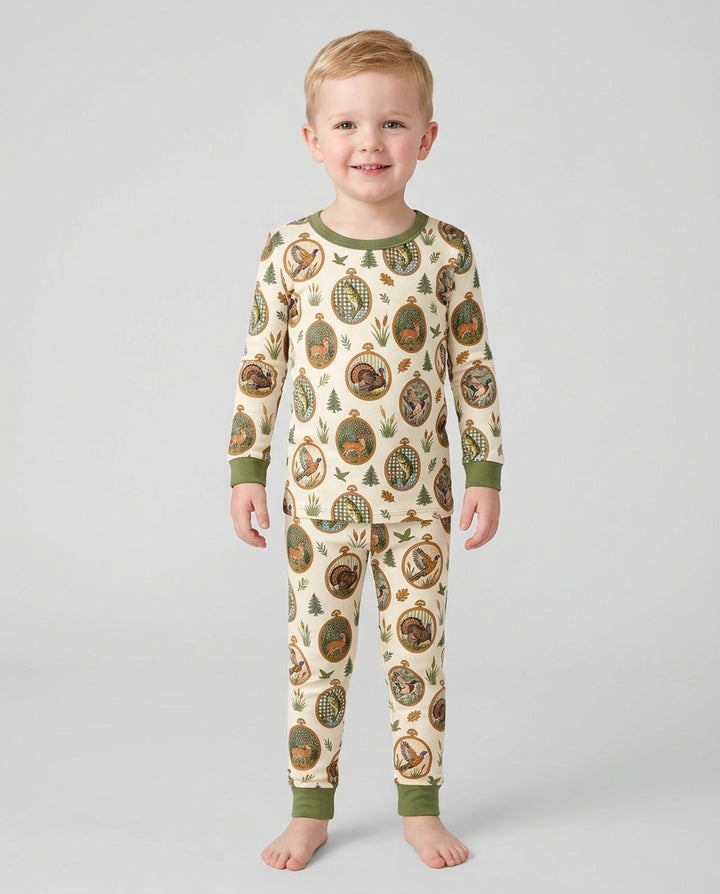 Hunting Season Family Matching Bamboo Two Piece Long Sleeve Pajama Set