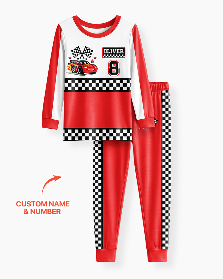 Born To Race Bamboo Two Piece Long Sleeve Pajama Set