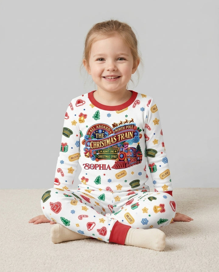 Christmas Spirit Express Bamboo Two Piece Long Sleeve Pajama Set