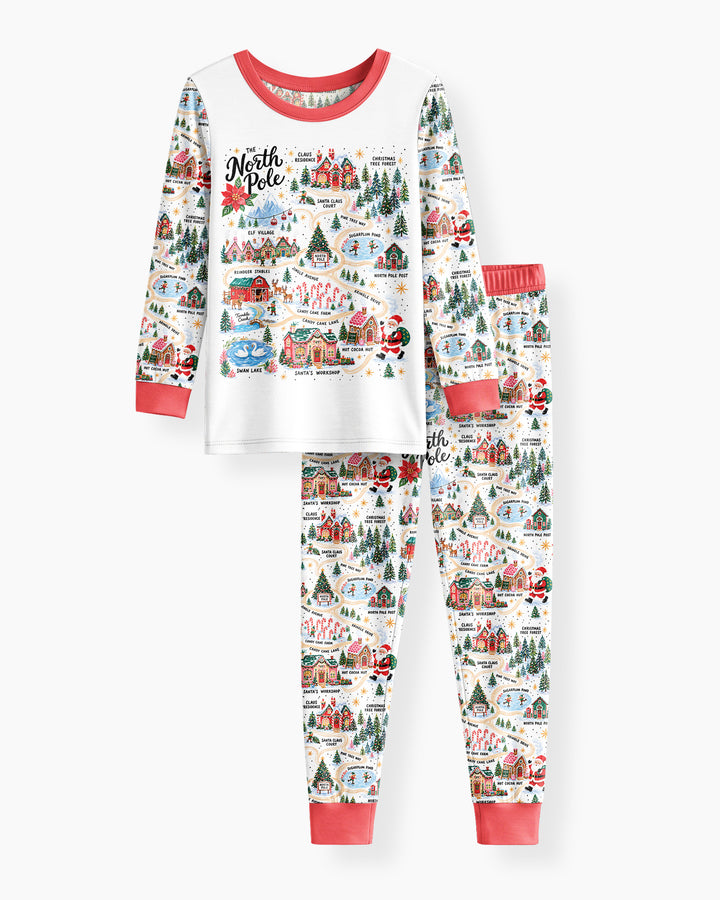 The North Pole Bamboo Two Piece Long Sleeve Pajama Set