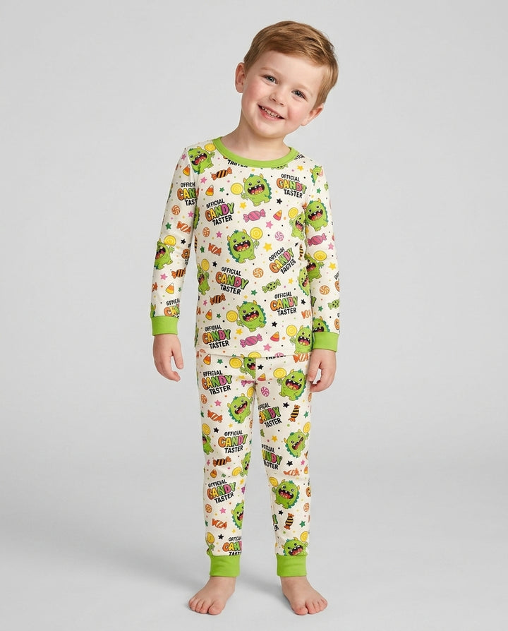 Halloween Official Candy Tester Bamboo Two Piece Long Sleeve Pajama Set