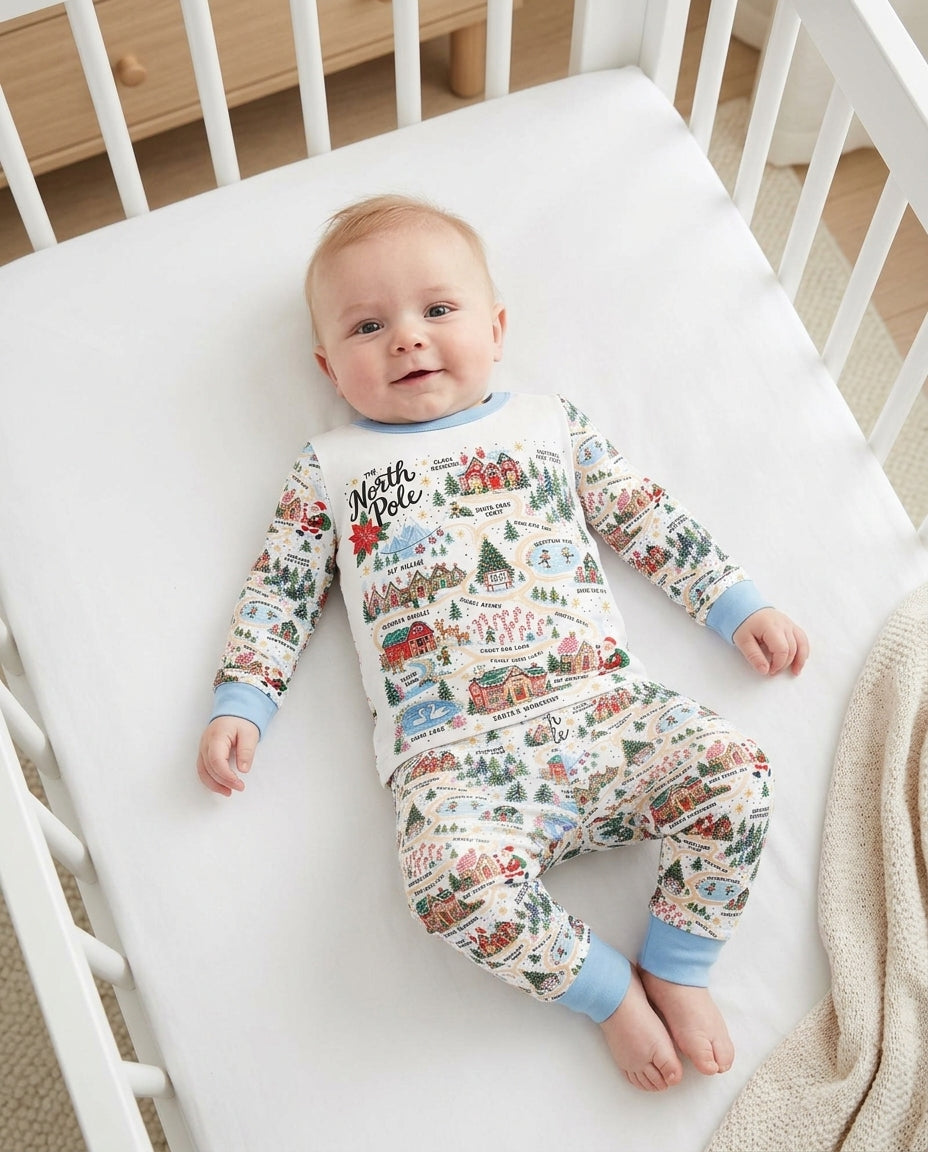 The North Pole Bamboo Two Piece Long Sleeve Pajama Set