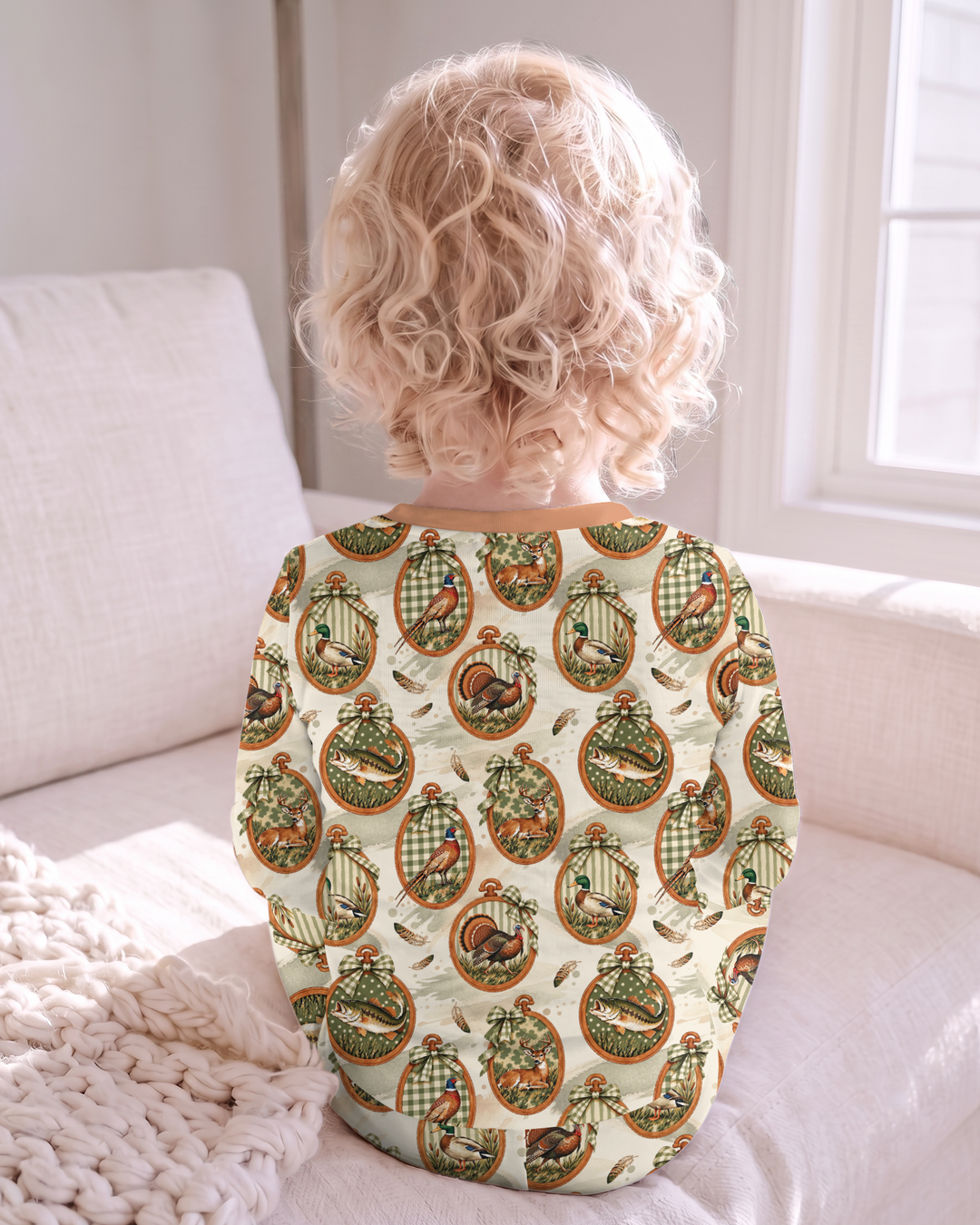 It's Hunting Season Vintage Bamboo Two Piece Long Sleeve Pajama Set