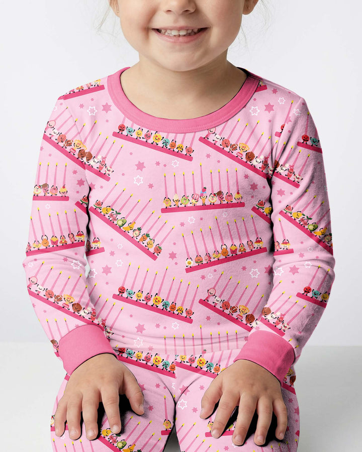 Hanukkah Cozy Night Bamboo Two Piece Long Sleeve Pajama Set