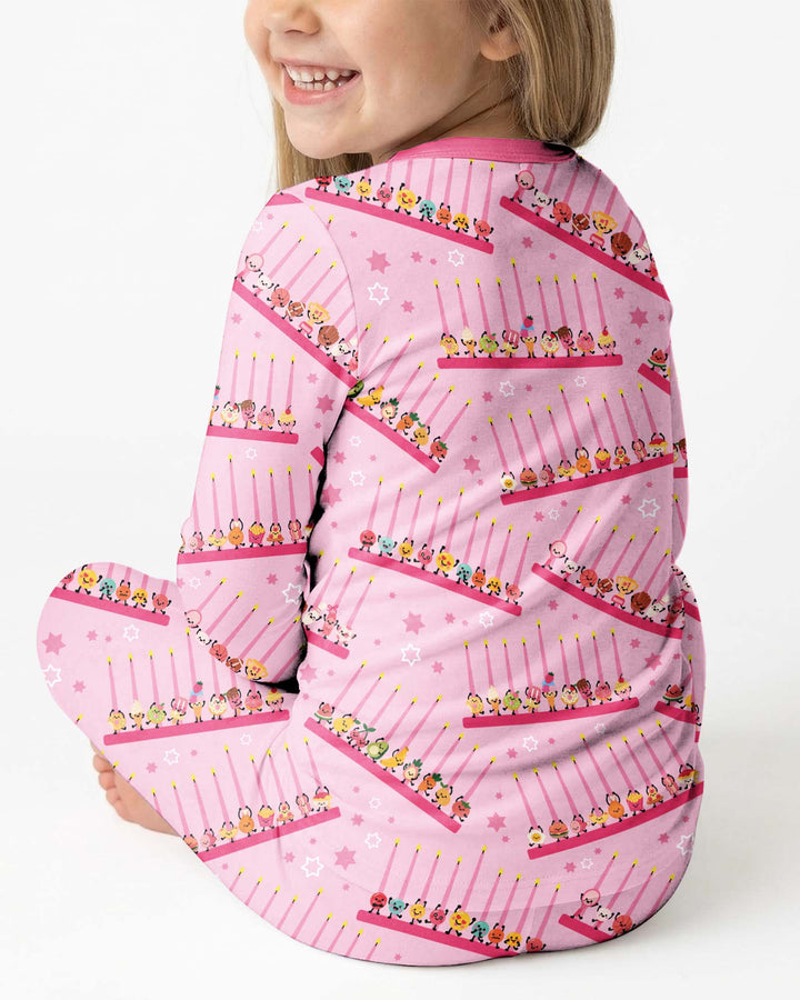 Hanukkah Cozy Night Bamboo Two Piece Long Sleeve Pajama Set