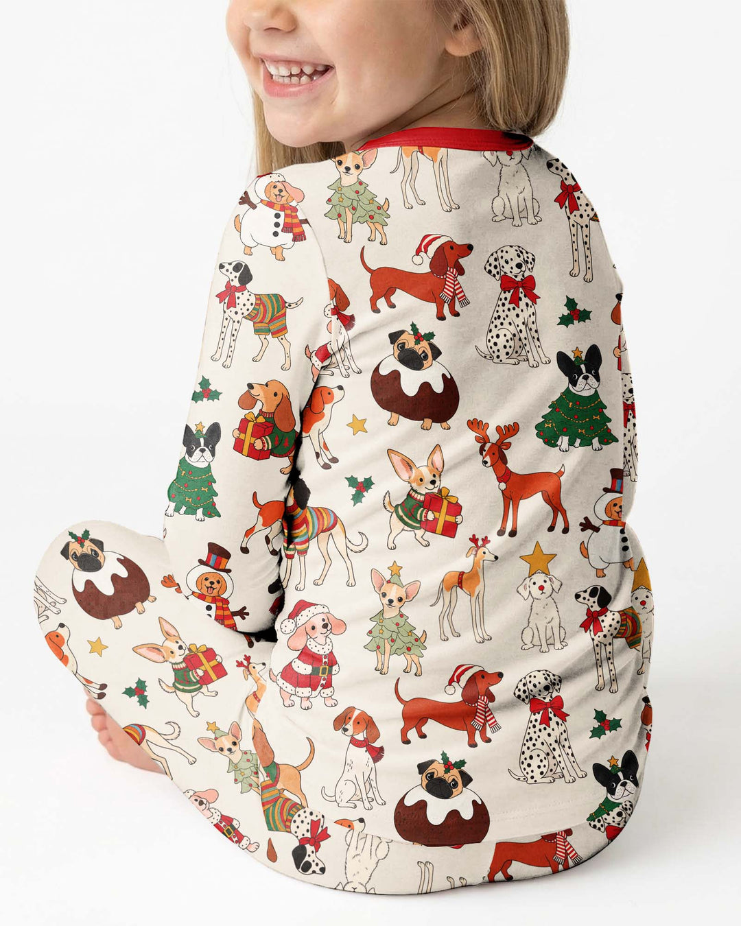 Santa Paws Parade Bamboo Two Piece Long Sleeve Pajama Set