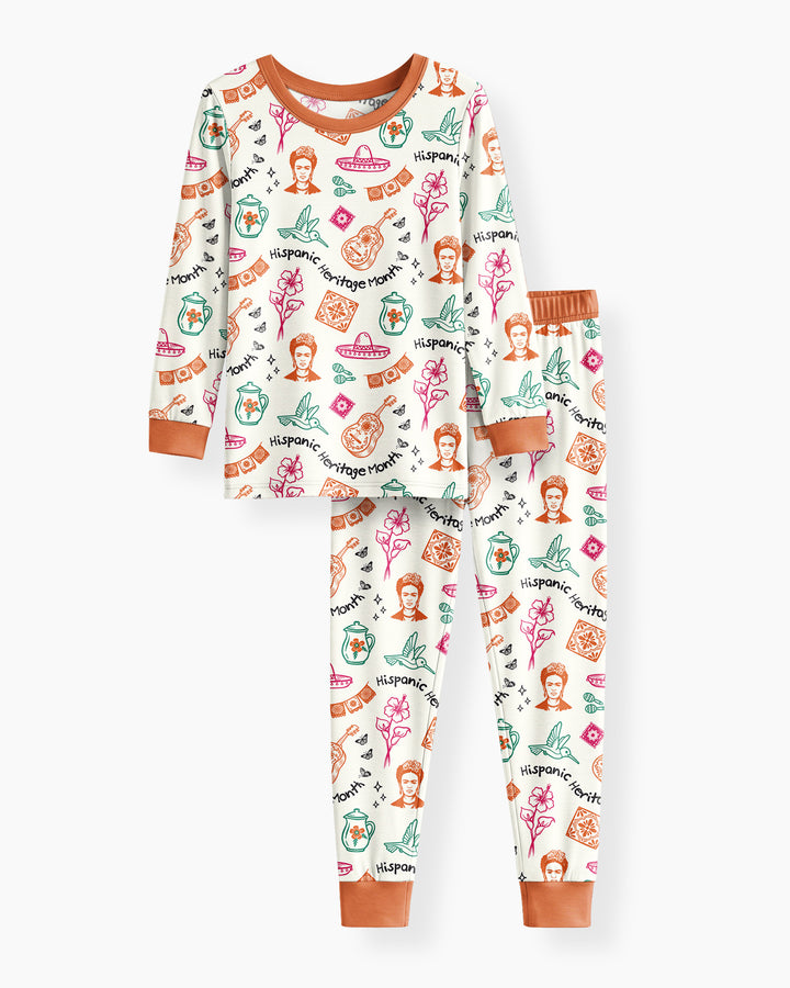 Hispanic Heritage Month Bamboo Two Piece Long Sleeve Pajama Set