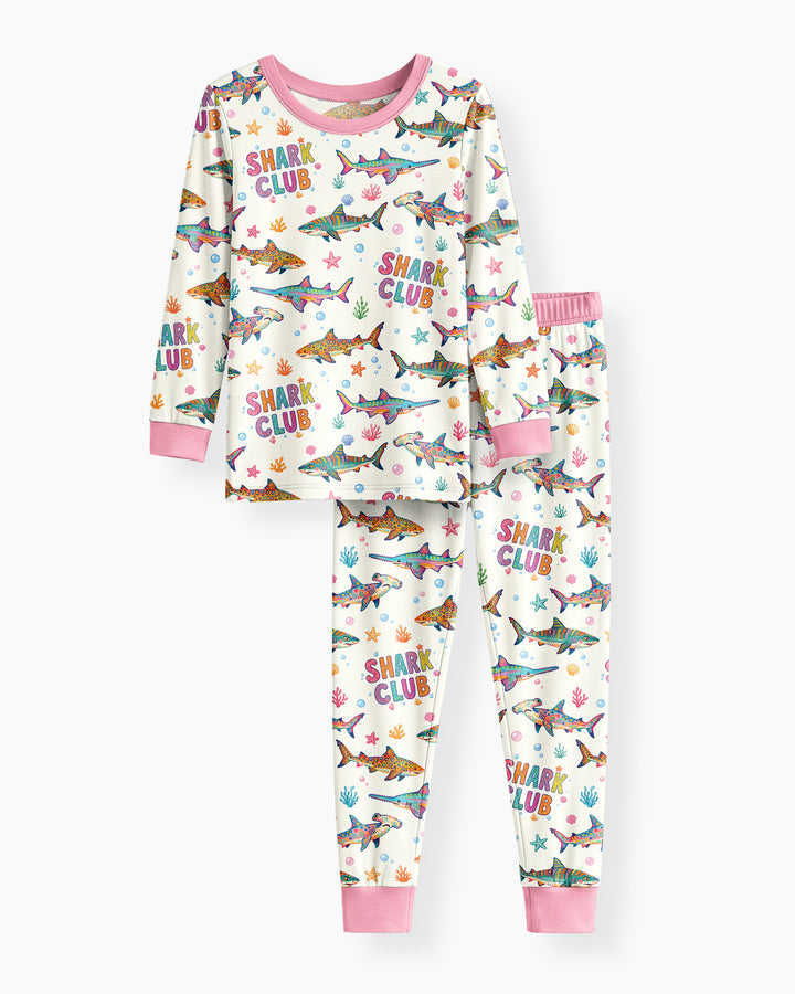 Shark Club Bamboo Two Piece Long Sleeve Pajama Set