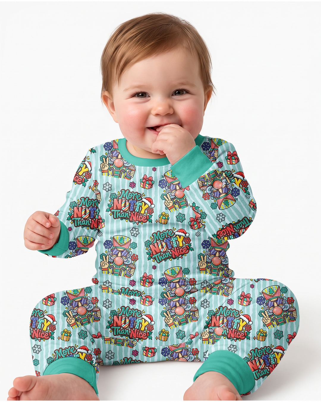 More Nutty Than Nice Bamboo Two Piece Long Sleeve Pajama Set