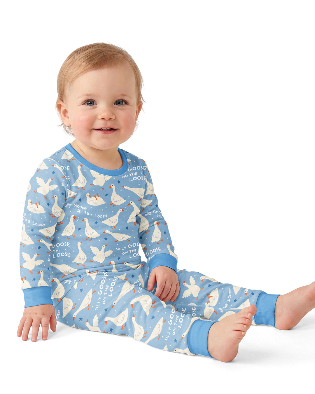Silly Goose On The Loose Bamboo Two Piece Long Sleeve Pajama Set