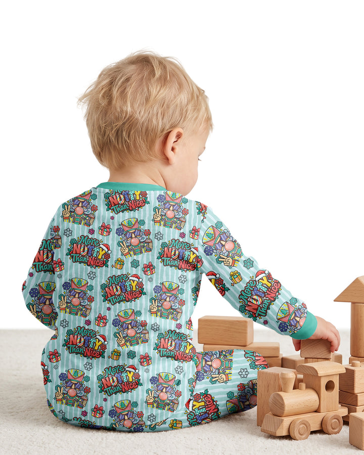 More Nutty Than Nice Bamboo Two Piece Long Sleeve Pajama Set