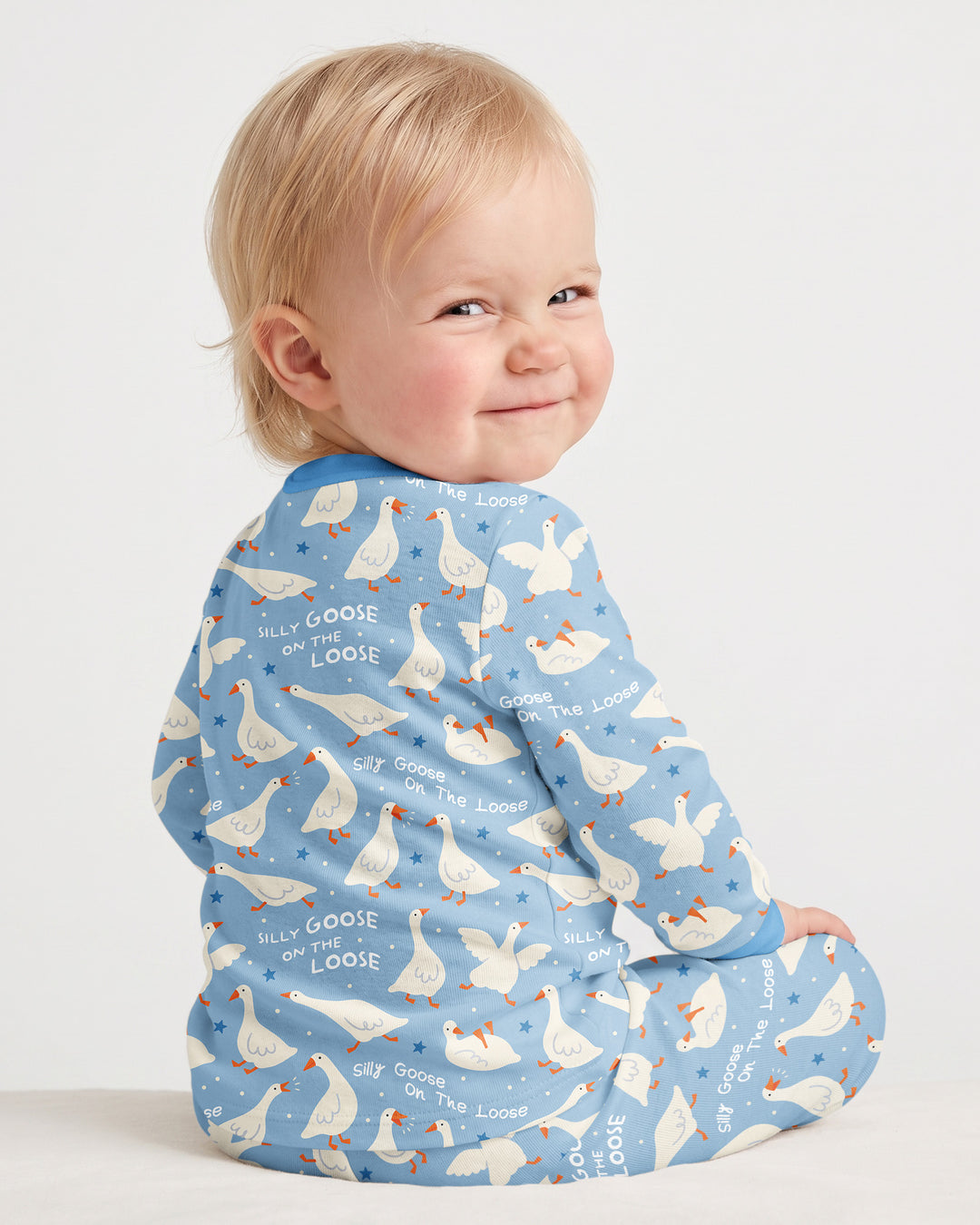 Silly Goose On The Loose Bamboo Two Piece Long Sleeve Pajama Set
