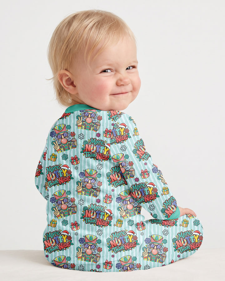 More Nutty Than Nice Bamboo Two Piece Long Sleeve Pajama Set