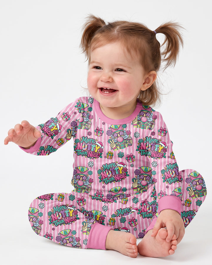 More Nutty Than Nice Bamboo Two Piece Long Sleeve Pajama Set