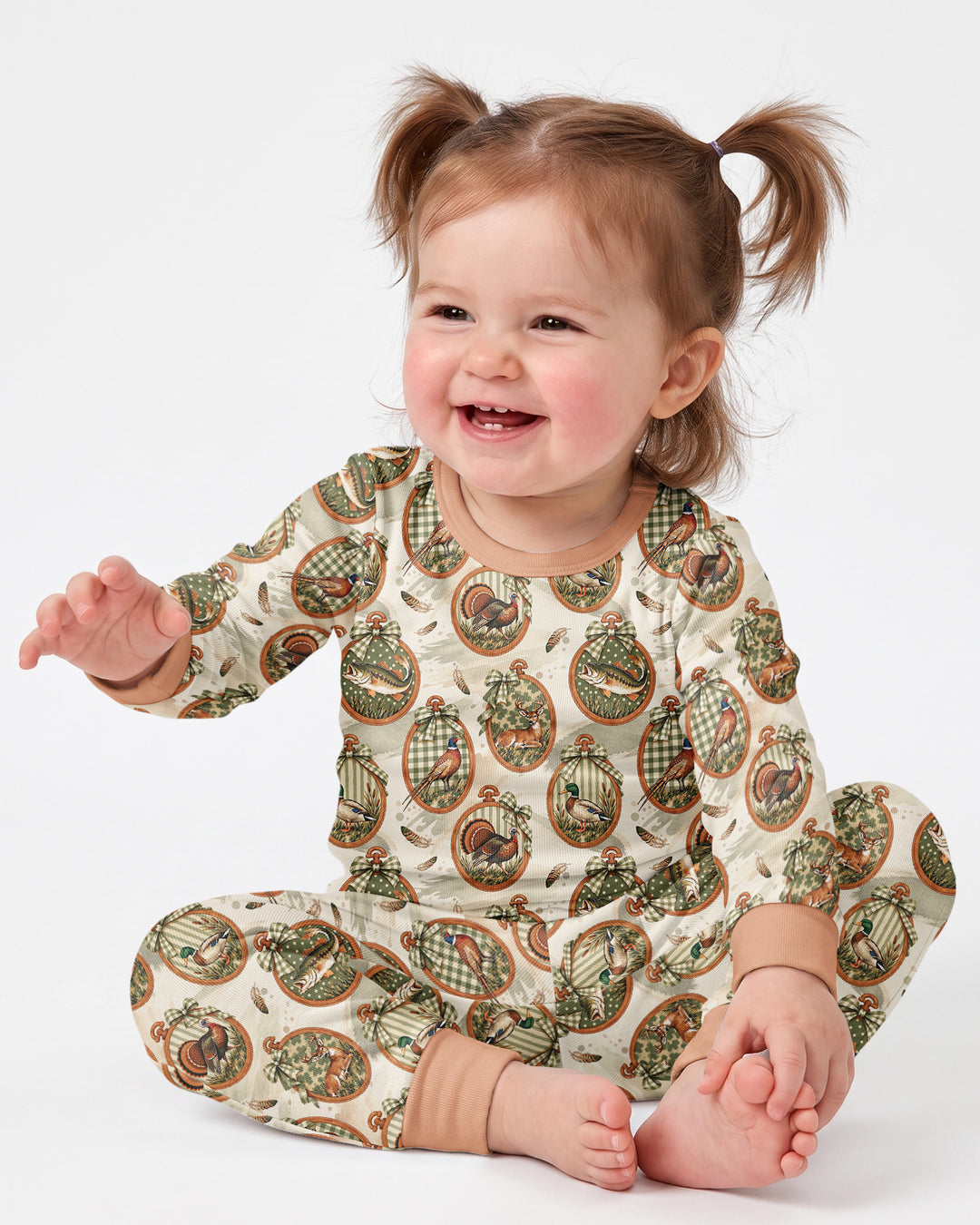 It's Hunting Season Vintage Bamboo Two Piece Long Sleeve Pajama Set