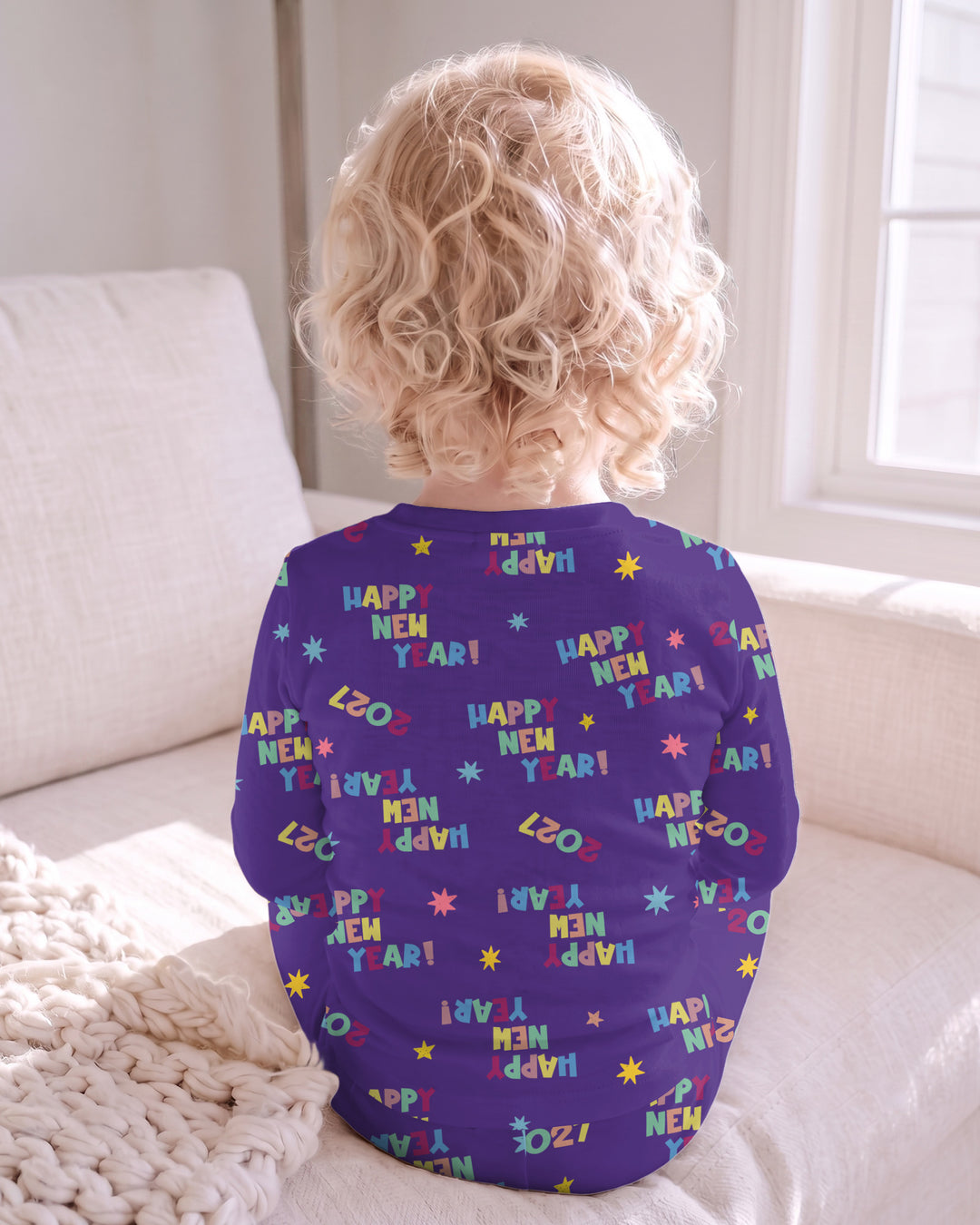 Retro Happy New Year 2027 Bamboo Two Piece Long Sleeve Pajama Set