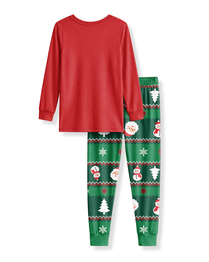 Merry Reindeer Bamboo Two Piece Long Sleeve Pajama Set