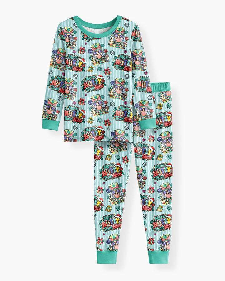 More Nutty Than Nice Bamboo Two Piece Long Sleeve Pajama Set