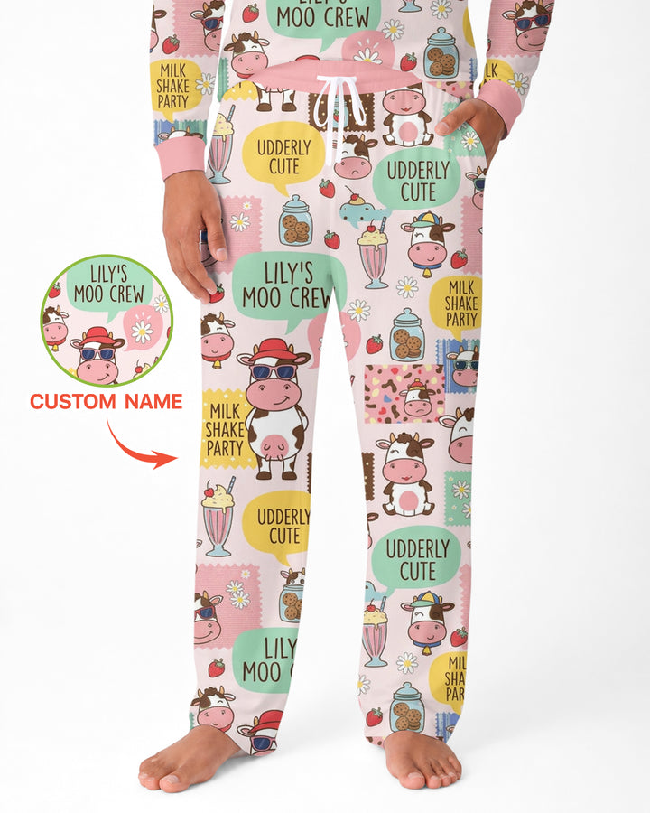 Custom Name The Milkshake Secret Society Bamboo Men Pajama Set
