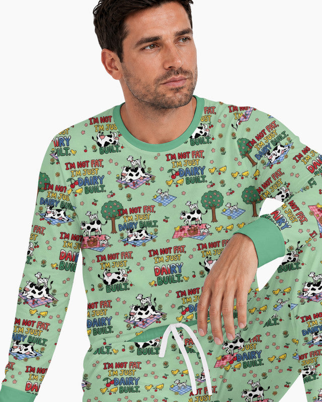 I'm Not Fat I'm Just Dairy Built Bamboo Men Pajama Set